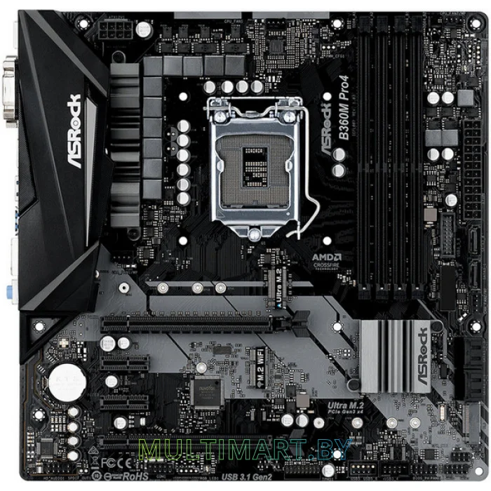 Материнская плата ASRock B360M PRO4